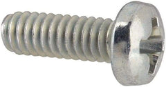 Value Collection - #5-40 UNC, 3/8" Length Under Head Phillips Drive Machine Screw - Pan Head, Grade J82 Steel, Zinc-Plated Finish, Without Washer - USA Tool & Supply