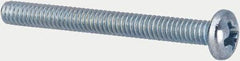 Value Collection - #5-40 UNC, 1-1/4" Length Under Head Phillips Drive Machine Screw - Pan Head, Grade J82 Steel, Zinc-Plated Finish, Without Washer - USA Tool & Supply