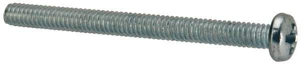 Value Collection - #5-40 UNC, 1-1/2" Length Under Head Phillips Drive Machine Screw - Pan Head, Grade J82 Steel, Zinc-Plated Finish, Without Washer - USA Tool & Supply