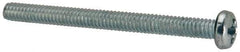 Value Collection - #5-40 UNC, 1-1/2" Length Under Head Phillips Drive Machine Screw - Pan Head, Grade J82 Steel, Zinc-Plated Finish, Without Washer - USA Tool & Supply
