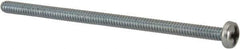Value Collection - #6-32 UNC, 2-3/4" Length Under Head Phillips Drive Machine Screw - Pan Head, Grade J82 Steel, Zinc-Plated Finish, Without Washer - USA Tool & Supply