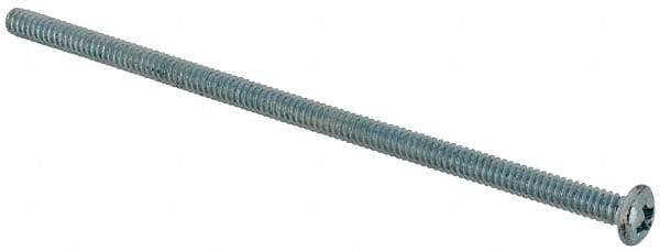 Value Collection - #6-32 UNC, 3-1/4" Length Under Head Phillips Drive Machine Screw - Pan Head, Grade J82 Steel, Zinc-Plated Finish, Without Washer - USA Tool & Supply