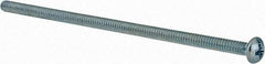 Value Collection - #6-32 UNC, 3-1/2" Length Under Head Phillips Drive Machine Screw - Pan Head, Grade J82 Steel, Zinc-Plated Finish, Without Washer - USA Tool & Supply