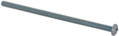 Value Collection - #8-32 UNC, 3-1/2" Length Under Head Phillips Drive Machine Screw - Pan Head, Grade J82 Steel, Zinc-Plated Finish, Without Washer - USA Tool & Supply