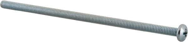 Value Collection - #8-32 UNC, 4" Length Under Head Phillips Drive Machine Screw - Pan Head, Grade J82 Steel, Zinc-Plated Finish, Without Washer - USA Tool & Supply