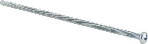 Value Collection - #8-32 UNC, 5" Length Under Head Phillips Drive Machine Screw - Pan Head, Grade J82 Steel, Zinc-Plated Finish, Without Washer - USA Tool & Supply