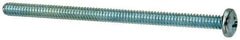 Value Collection - #10-24 UNC, 3-1/4" Length Under Head Phillips Drive Machine Screw - Pan Head, Grade J82 Steel, Zinc-Plated Finish, Without Washer - USA Tool & Supply