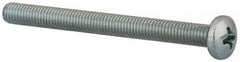 Value Collection - #10-32 UNF, 2-1/4" Length Under Head Phillips Drive Machine Screw - Pan Head, Grade J82 Steel, Zinc-Plated Finish, Without Washer - USA Tool & Supply