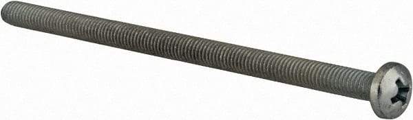 Value Collection - #10-32 UNF, 3-1/2" Length Under Head Phillips Drive Machine Screw - Pan Head, Grade J82 Steel, Zinc-Plated Finish, Without Washer - USA Tool & Supply