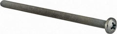 Value Collection - #10-32 UNF, 3-1/2" Length Under Head Phillips Drive Machine Screw - Pan Head, Grade J82 Steel, Zinc-Plated Finish, Without Washer - USA Tool & Supply