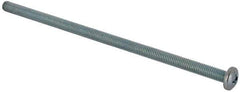 Value Collection - #10-32 UNF, 4-1/2" Length Under Head Phillips Drive Machine Screw - Pan Head, Grade J82 Steel, Zinc-Plated Finish, Without Washer - USA Tool & Supply