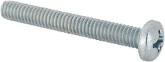 Value Collection - #12-24 UNC, 1-3/4" Length Under Head Phillips Drive Machine Screw - Pan Head, Grade J82 Steel, Zinc-Plated Finish, Without Washer - USA Tool & Supply