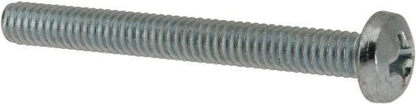 Value Collection - #12-24 UNC, 2" Length Under Head Phillips Drive Machine Screw - Pan Head, Grade J82 Steel, Zinc-Plated Finish, Without Washer - USA Tool & Supply