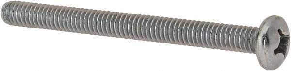 Value Collection - #12-24 UNC, 2-1/2" Length Under Head Phillips Drive Machine Screw - Pan Head, Grade J82 Steel, Zinc-Plated Finish, Without Washer - USA Tool & Supply