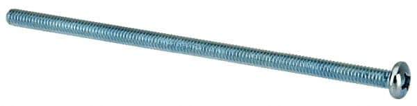 Value Collection - 1/4-20 UNC, 6" Length Under Head Phillips Drive Machine Screw - Pan Head, Grade J82 Steel, Zinc-Plated Finish, Without Washer - USA Tool & Supply