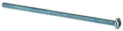 Value Collection - 1/4-20 UNC, 6" Length Under Head Phillips Drive Machine Screw - Pan Head, Grade J82 Steel, Zinc-Plated Finish, Without Washer - USA Tool & Supply