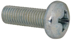 Value Collection - 1/4-28 UNF, 3/4" Length Under Head Phillips Drive Machine Screw - Pan Head, Grade J82 Steel, Zinc-Plated Finish, Without Washer - USA Tool & Supply