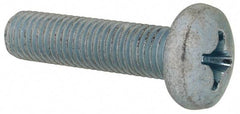 Value Collection - 1/4-28 UNF, 1" Length Under Head Phillips Drive Machine Screw - Pan Head, Grade J82 Steel, Zinc-Plated Finish, Without Washer - USA Tool & Supply