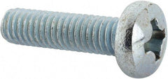 Value Collection - 5/16-18 UNC, 1-1/4" Length Under Head Phillips Drive Machine Screw - Pan Head, Grade J82 Steel, Zinc-Plated Finish, Without Washer - USA Tool & Supply