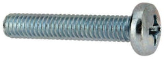 Value Collection - 5/16-18 UNC, 1-3/4" Length Under Head Phillips Drive Machine Screw - Pan Head, Grade J82 Steel, Zinc-Plated Finish, Without Washer - USA Tool & Supply