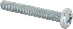 Value Collection - 5/16-18 UNC, 2-1/4" Length Under Head Phillips Drive Machine Screw - Pan Head, Grade J82 Steel, Zinc-Plated Finish, Without Washer - USA Tool & Supply