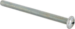 Value Collection - 5/16-18 UNC, 4" Length Under Head Phillips Drive Machine Screw - Pan Head, Grade J82 Steel, Zinc-Plated Finish, Without Washer - USA Tool & Supply
