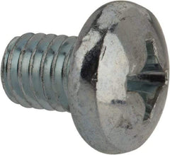Value Collection - 3/8-16 UNC, 1/2" Length Under Head Phillips Drive Machine Screw - Pan Head, Grade J82 Steel, Zinc-Plated Finish, Without Washer - USA Tool & Supply