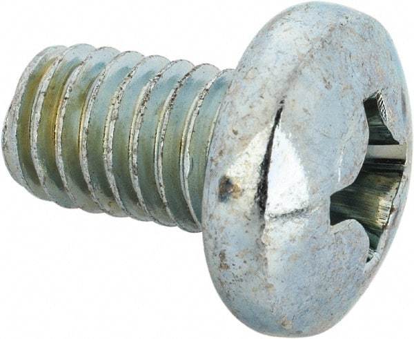 Value Collection - 3/8-16 UNC, 5/8" Length Under Head Phillips Drive Machine Screw - Pan Head, Grade J82 Steel, Zinc-Plated Finish, Without Washer - USA Tool & Supply