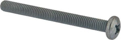 Value Collection - 3/8-16 UNC, 4" Length Under Head Phillips Drive Machine Screw - Pan Head, Grade J82 Steel, Zinc-Plated Finish, Without Washer - USA Tool & Supply