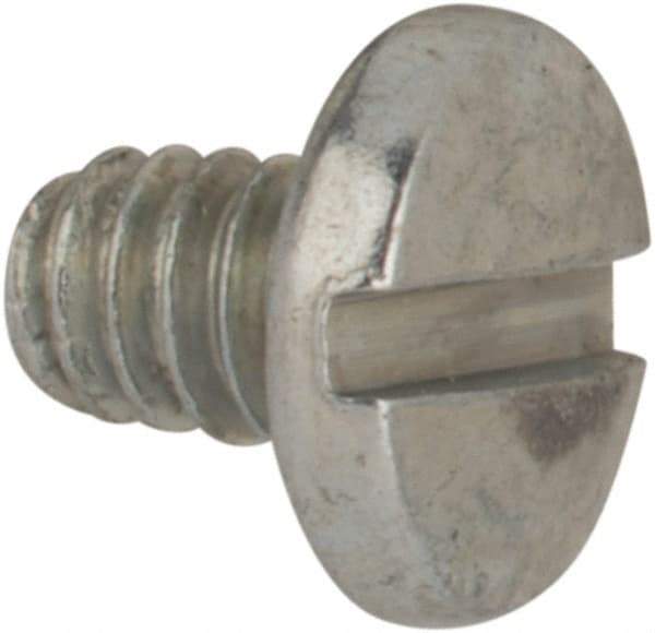 Value Collection - #2-56 UNC, 1/8" Length Under Head Slotted Drive Machine Screw - Binding Head, Grade J82 Steel, Zinc-Plated Finish, Without Washer - USA Tool & Supply