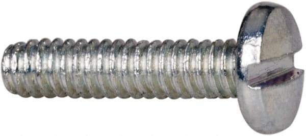 Value Collection - #2-56 UNC, 3/8" Length Under Head Slotted Drive Machine Screw - Binding Head, Grade J82 Steel, Zinc-Plated Finish, Without Washer - USA Tool & Supply
