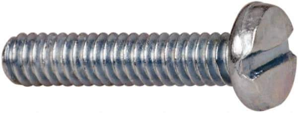 Value Collection - #2-56 UNC, 7/16" Length Under Head Slotted Drive Machine Screw - Binding Head, Grade J82 Steel, Zinc-Plated Finish, Without Washer - USA Tool & Supply