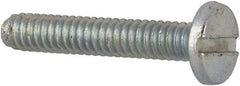 Value Collection - #2-56 UNC, 1/2" Length Under Head Slotted Drive Machine Screw - Binding Head, Grade J82 Steel, Zinc-Plated Finish, Without Washer - USA Tool & Supply