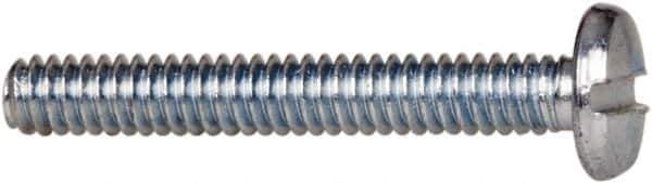 Value Collection - #2-56 UNC, 5/8" Length Under Head Slotted Drive Machine Screw - Binding Head, Grade J82 Steel, Zinc-Plated Finish, Without Washer - USA Tool & Supply