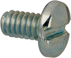 Value Collection - #3-48 UNC, 3/16" Length Under Head Slotted Drive Machine Screw - Binding Head, Grade J82 Steel, Zinc-Plated Finish, Without Washer - USA Tool & Supply