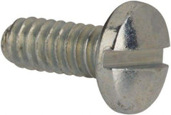Value Collection - #3-48 UNC, 1/4" Length Under Head Slotted Drive Machine Screw - Binding Head, Grade J82 Steel, Zinc-Plated Finish, Without Washer - USA Tool & Supply
