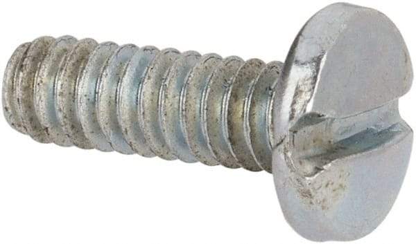 Value Collection - #3-48 UNC, 5/16" Length Under Head Slotted Drive Machine Screw - Binding Head, Grade J82 Steel, Zinc-Plated Finish, Without Washer - USA Tool & Supply