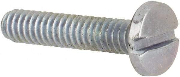 Value Collection - #3-48 UNC, 1/2" Length Under Head Slotted Drive Machine Screw - Binding Head, Grade J82 Steel, Zinc-Plated Finish, Without Washer - USA Tool & Supply