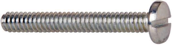 Value Collection - #4-40 UNC, 1/8" Length Under Head Slotted Drive Machine Screw - Binding Head, Grade J82 Steel, Zinc-Plated Finish, Without Washer - USA Tool & Supply