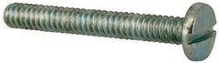Value Collection - #4-40 UNC, 7/8" Length Under Head Slotted Drive Machine Screw - Binding Head, Grade J82 Steel, Zinc-Plated Finish, Without Washer - USA Tool & Supply