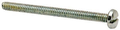 Value Collection - #4-40 UNC, 1-1/2" Length Under Head Slotted Drive Machine Screw - Binding Head, Grade J82 Steel, Zinc-Plated Finish, Without Washer - USA Tool & Supply