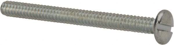 Value Collection - #6-32 UNC, 1-1/2" Length Under Head Slotted Drive Machine Screw - Binding Head, Grade J82 Steel, Zinc-Plated Finish, Without Washer - USA Tool & Supply