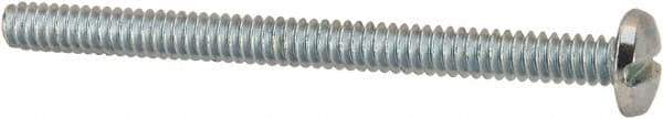 Value Collection - #6-32 UNC, 1-3/4" Length Under Head Slotted Drive Machine Screw - Binding Head, Grade J82 Steel, Zinc-Plated Finish, Without Washer - USA Tool & Supply
