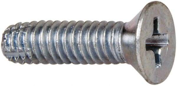 Value Collection - #8-32 UNC, 7/16" Length Under Head Slotted Drive Machine Screw - Binding Head, Grade J82 Steel, Zinc-Plated Finish, Without Washer - USA Tool & Supply