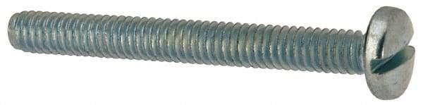 Value Collection - #8-32 UNC, 1-1/2" Length Under Head Slotted Drive Machine Screw - Binding Head, Grade J82 Steel, Zinc-Plated Finish, Without Washer - USA Tool & Supply
