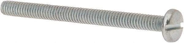 Value Collection - #8-32 UNC, 2" Length Under Head Slotted Drive Machine Screw - Binding Head, Grade J82 Steel, Zinc-Plated Finish, Without Washer - USA Tool & Supply