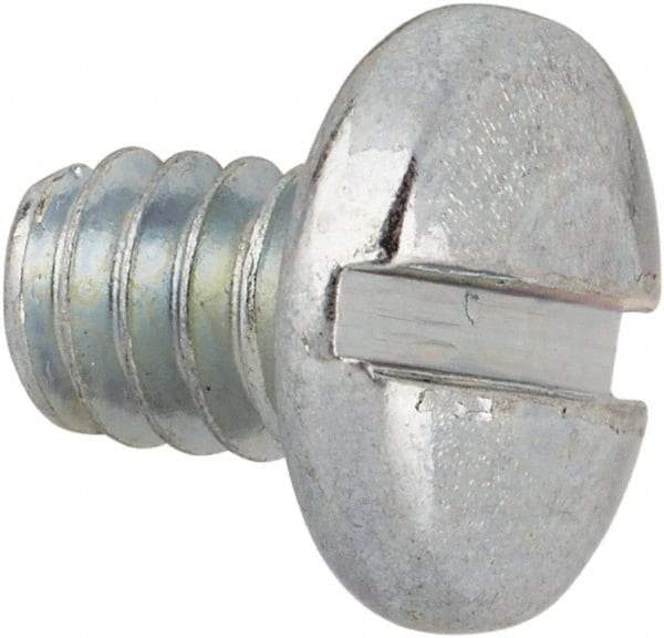 Value Collection - #10-24 UNC, 1/4" Length Under Head Slotted Drive Machine Screw - Binding Head, Grade J82 Steel, Zinc-Plated Finish, Without Washer - USA Tool & Supply