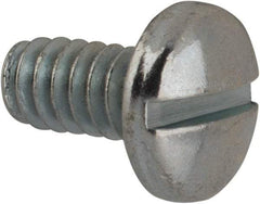Value Collection - #10-24 UNC, 3/8" Length Under Head Slotted Drive Machine Screw - Binding Head, Grade J82 Steel, Zinc-Plated Finish, Without Washer - USA Tool & Supply