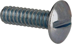 Value Collection - #4-40 UNC, 3/8" Length Under Head Slotted Drive Machine Screw - Truss Head, Grade J82 Steel, Zinc-Plated Finish, Without Washer - USA Tool & Supply
