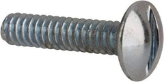 Value Collection - #4-40 UNC, 1/2" Length Under Head Slotted Drive Machine Screw - Truss Head, Grade J82 Steel, Zinc-Plated Finish, Without Washer - USA Tool & Supply